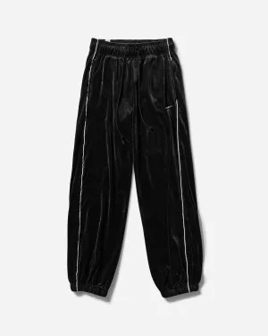 Damen Samt Jogginghose Schwarz